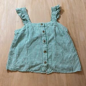 J. Crew Linen Blend Striped Tank Top